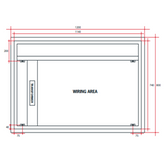 Backlit Rectangle Thermogroup Mirror With Cool Light 1200x800mm 108Watts - Includes Thermogroup Mirror Demister